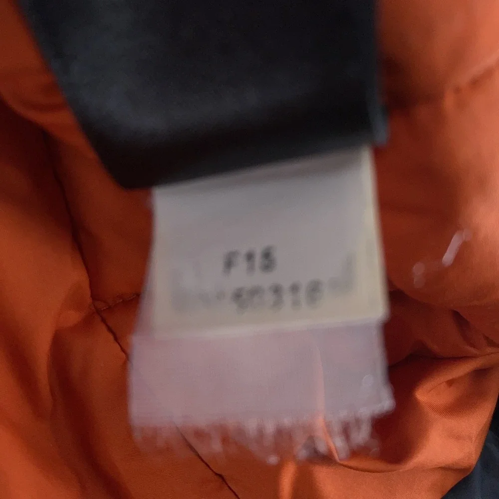 North Face Quilted Jacket Mens XS Gray Orange Full Zip Insulated‎ Outdoors F15